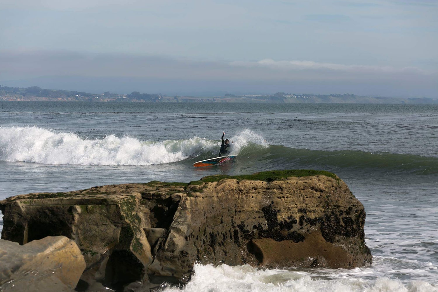 CJ Nelson hacking turns in cold water.