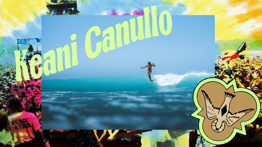 Keani Canullo hangs 10 in tropical blue waters.