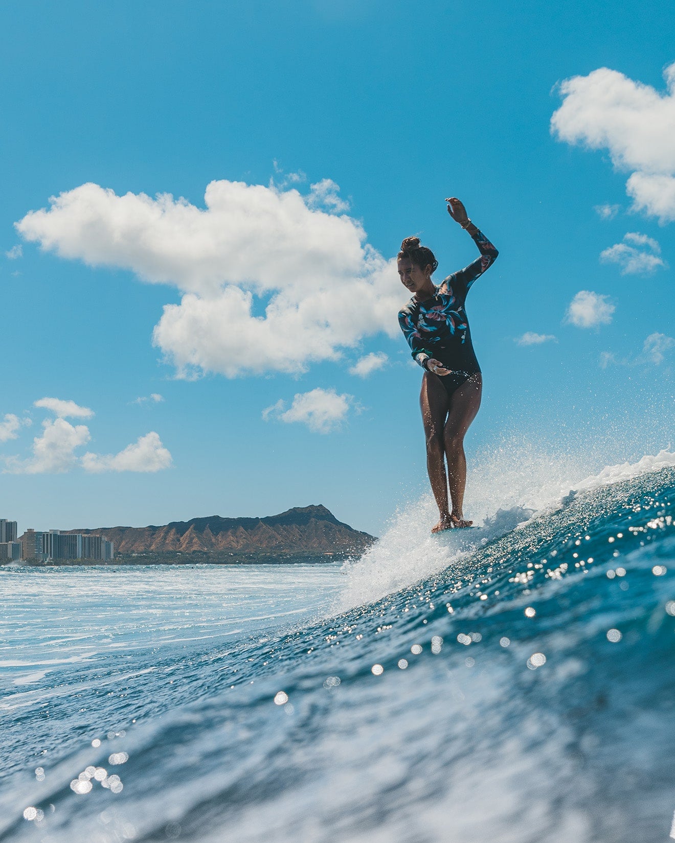 Kelis Kaleopa'a noseride in Hawaii.