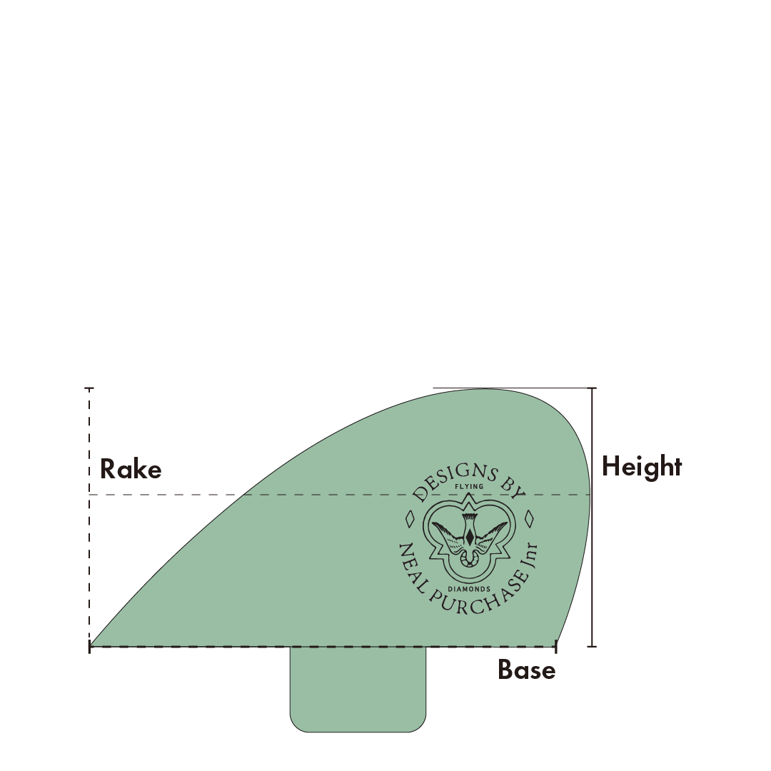 NPJ Duozer Side Fin - Single Tab Rake Graphic