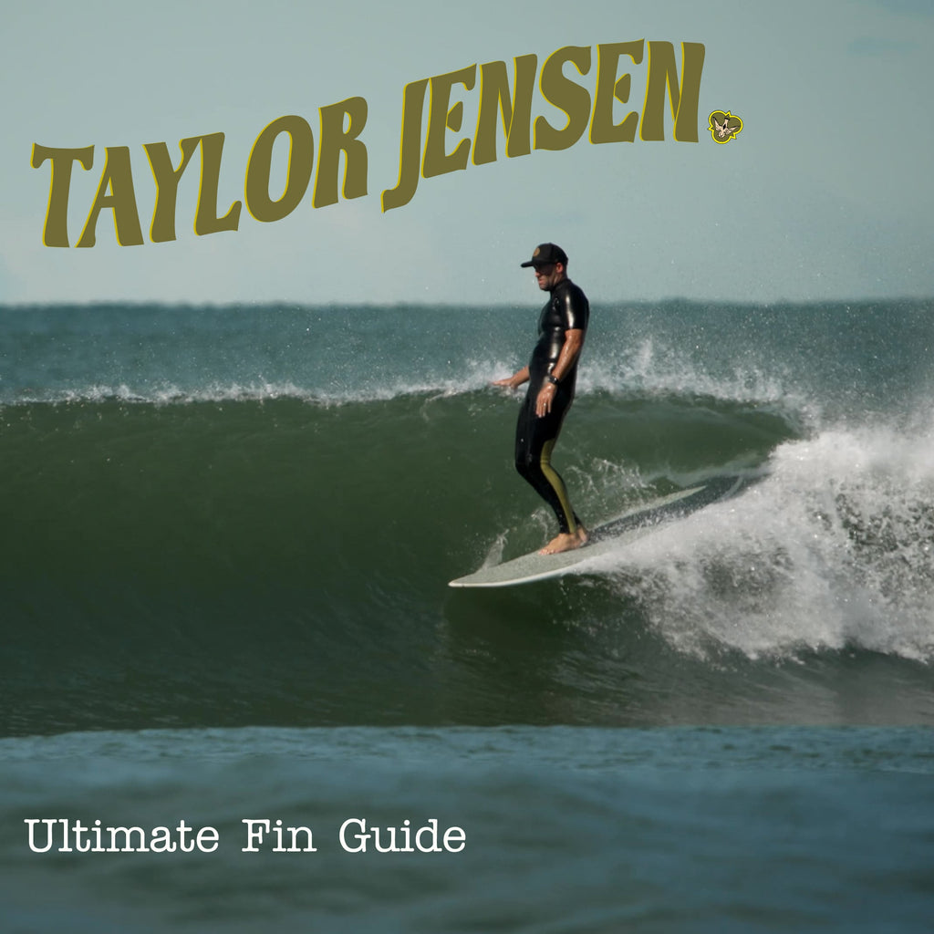 Taylor Jensen's Ultimate Fin Guide Video Announcement Poster. With link to watch video.