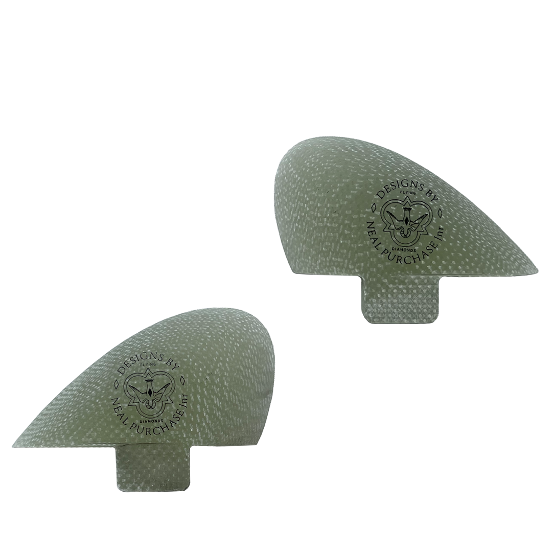 NPJ Duozer Side Fin - FCS Single Tab - Clear Volan